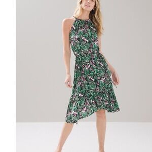 Black House White Market Lush Floral Black Dress